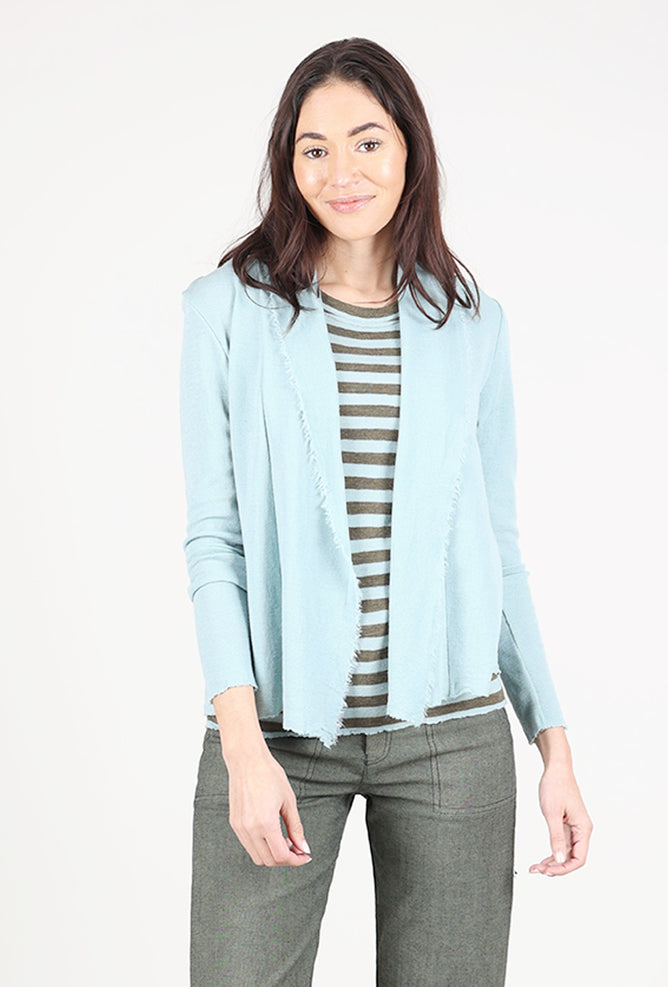 By Basics Raw Edge Short Cardie, Seafoam Green