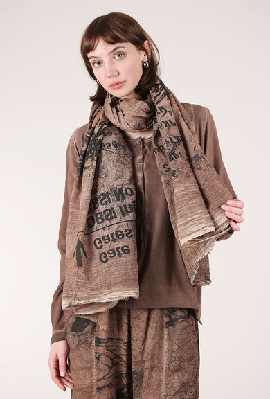 Studio B3 Avisto Scarf, Copper All Over Print