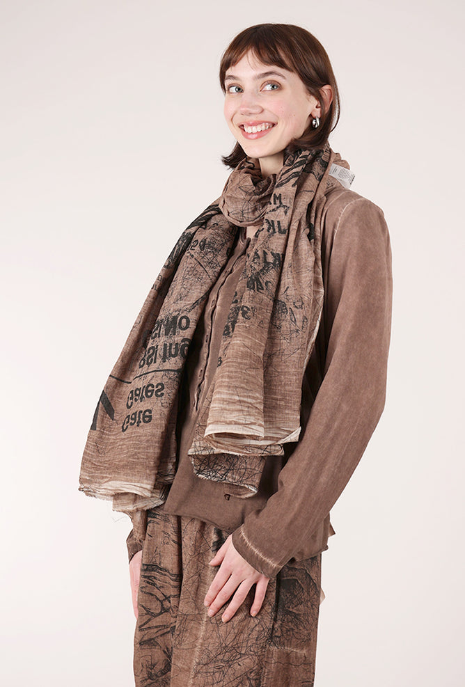 Studio B3 Avisto Scarf, Copper All Over Print