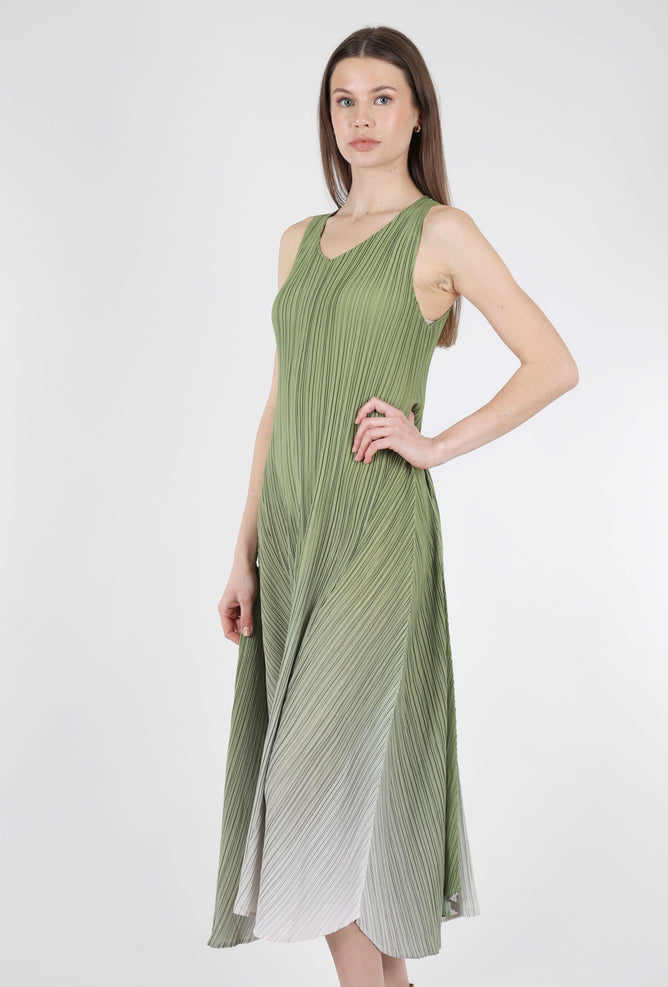 Alquema Long Estrella Dress, Peridot Ombre