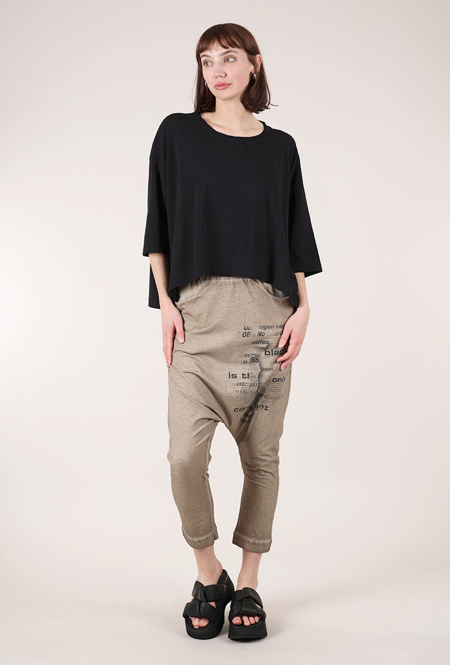 Rundholz Boxy Crop Tee, Black