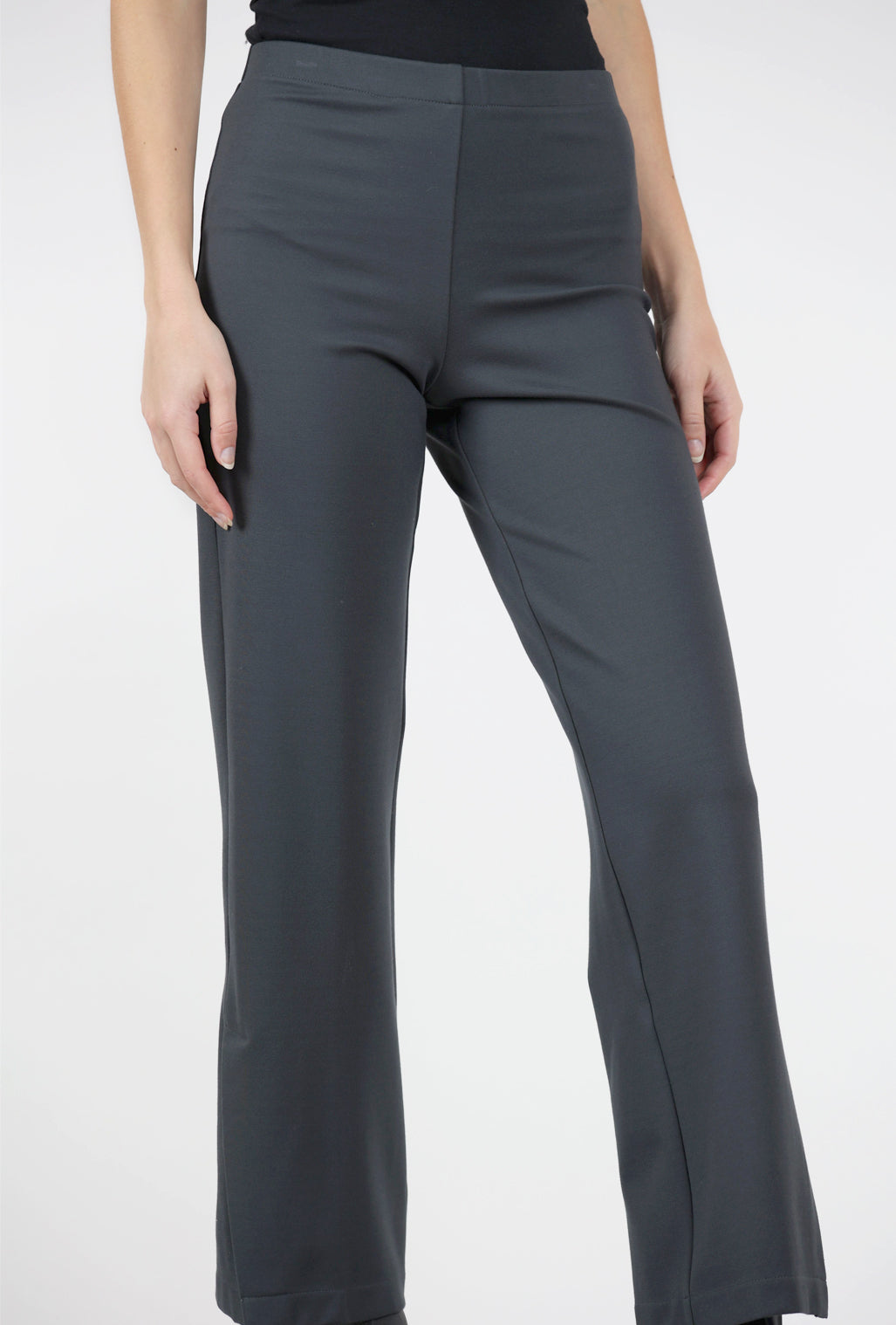 Planet Ponte Side-Slit Pant, Obsidian