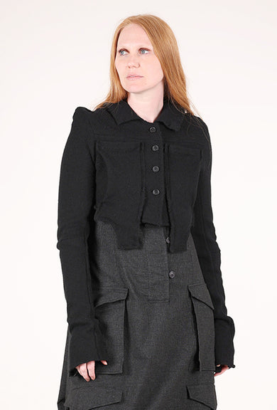 Rundholz Crop Cassy Cardie, Black