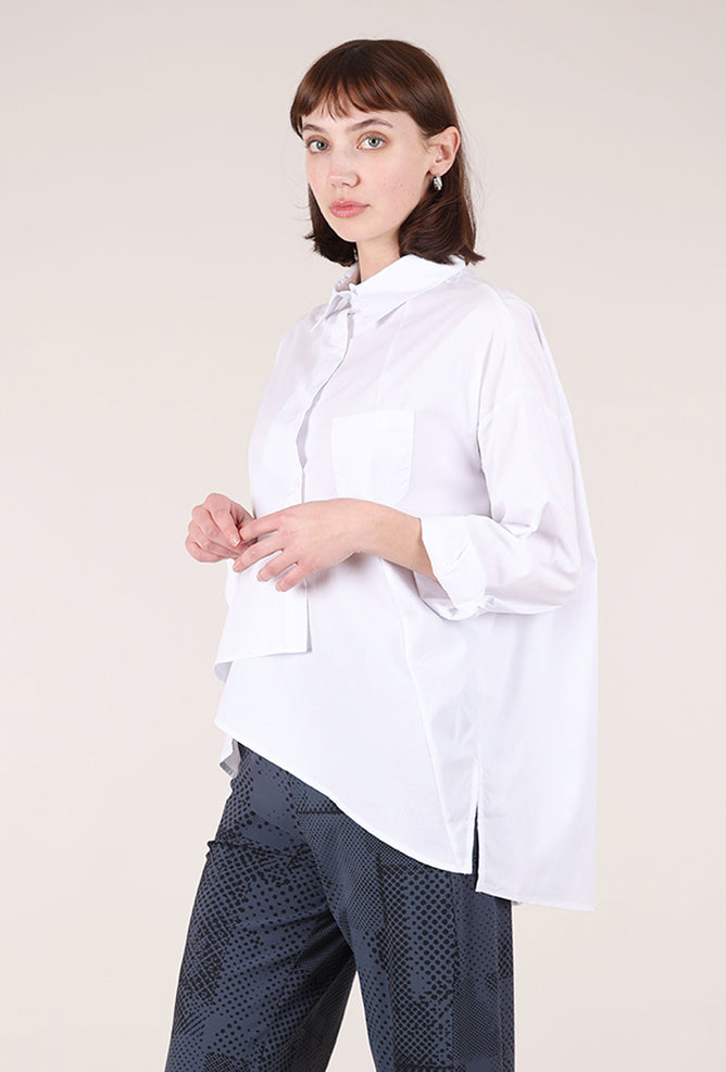 Vanite Couture Babs Button-Up Blouse, White