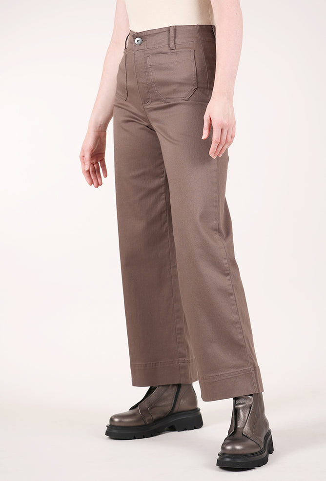 Habitat Stretch Denim Wide Leg Jeans, Truffle