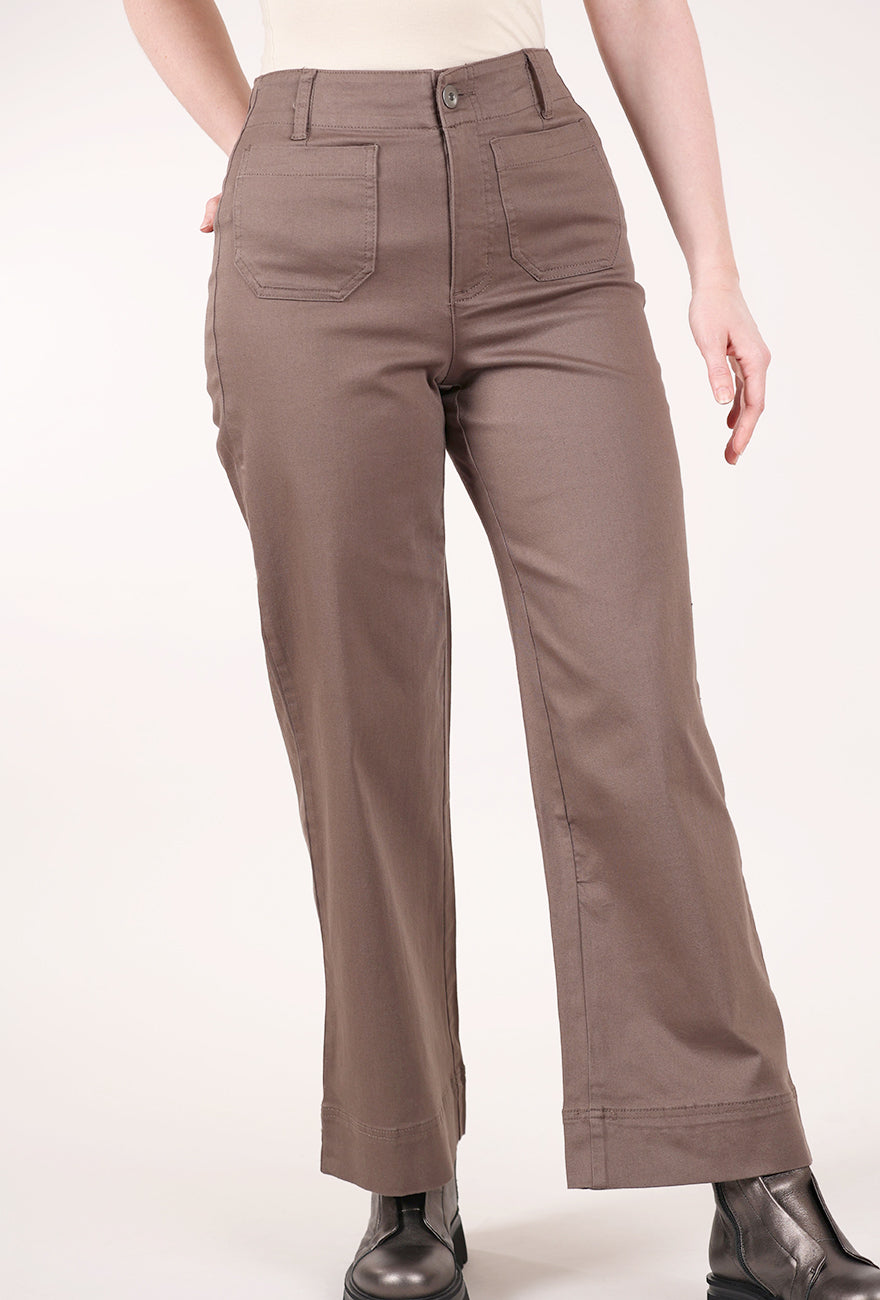 Habitat Stretch Denim Wide Leg Jeans, Truffle