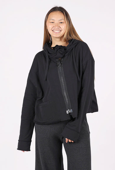 Zilberman Big Zipper Fleece Jacket, Black