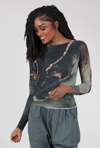 AMB Designs Florence Double Sheer Top, Jade 