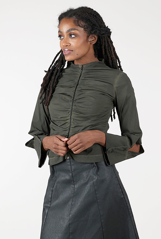 Lotus Eaters Simfonia Zip Shirt, Dark Khaki