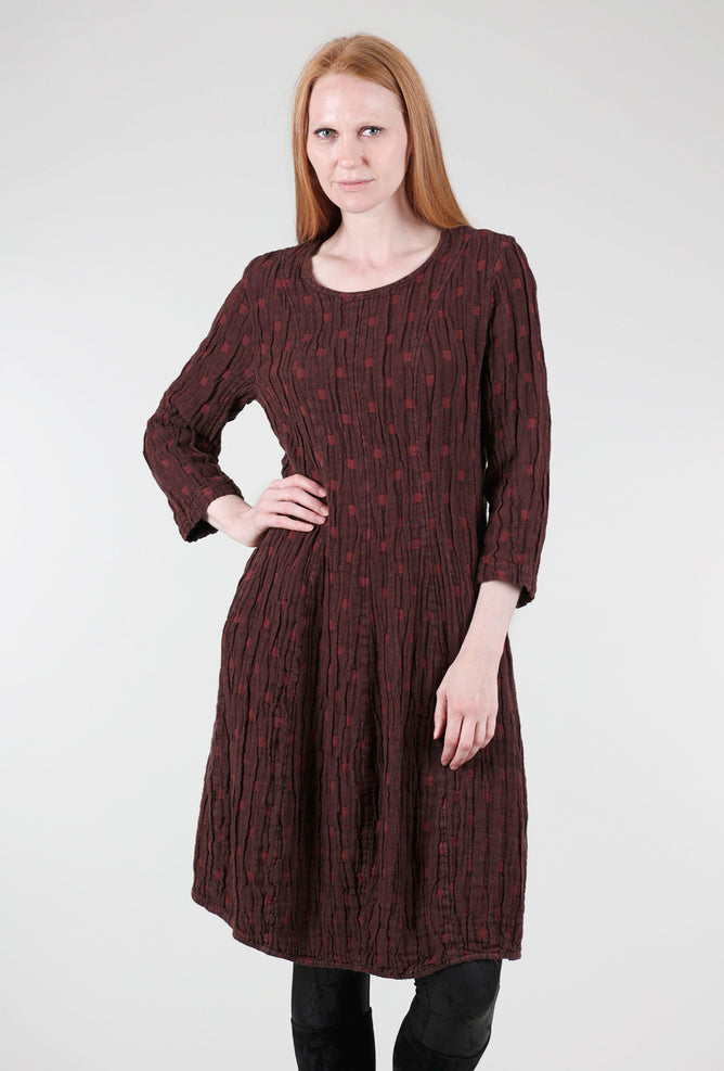 Grizas Rivulet Texture Dress, Rust