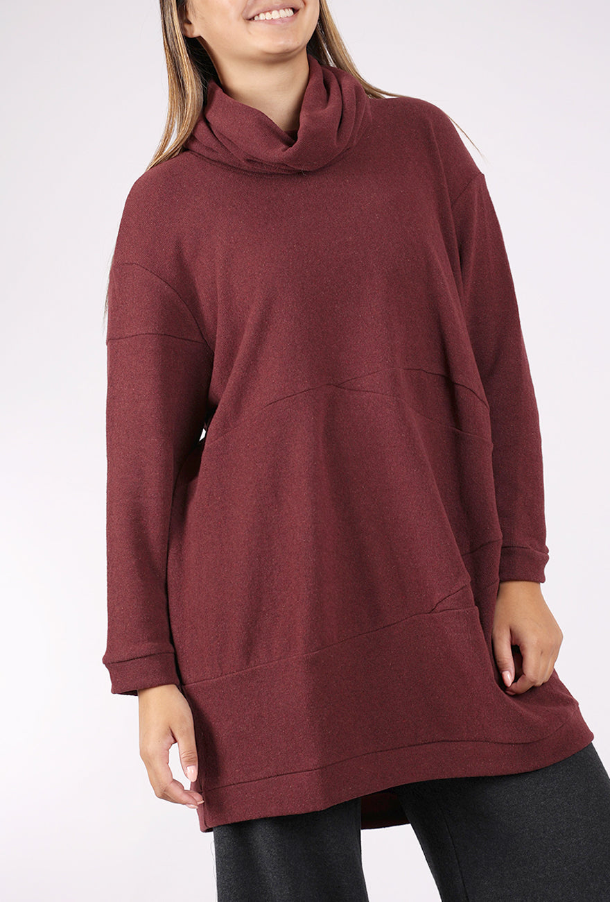 Studio B3 Gava Snood Tunic, Burgundy