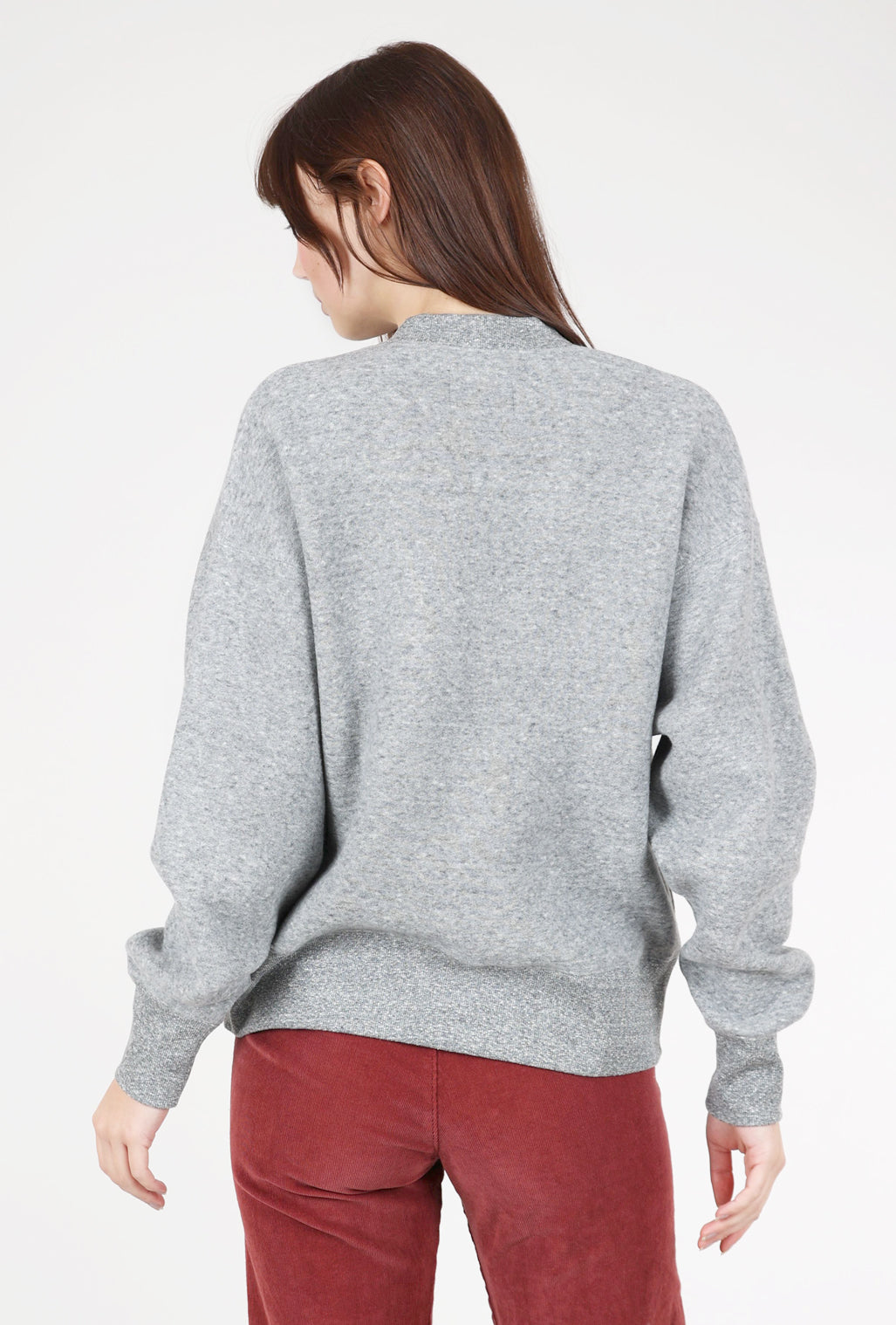 V::Room Sweatshirt Grandpa Cardie, Heather Charcoal
