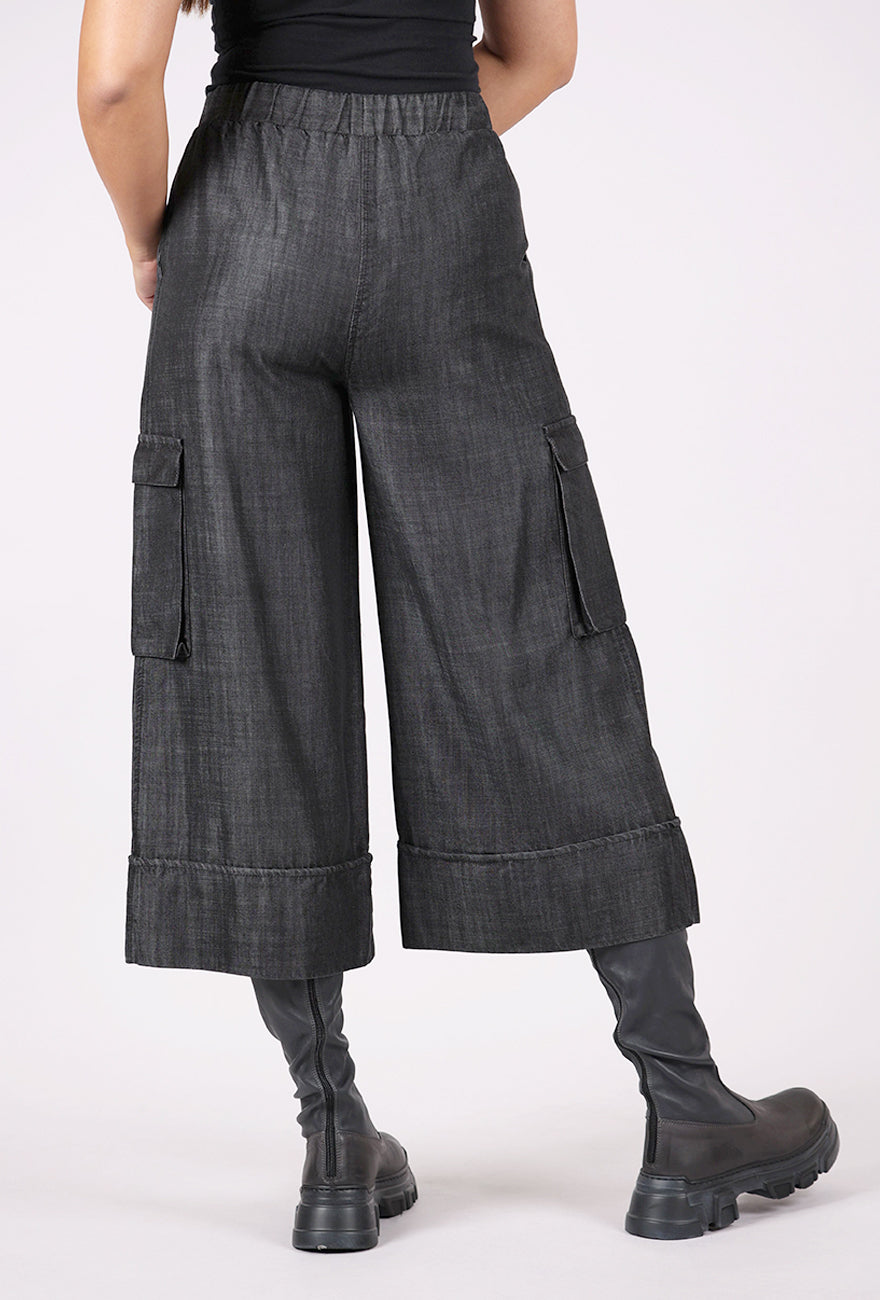 Kedziorek Drape Denim Trouser, Black