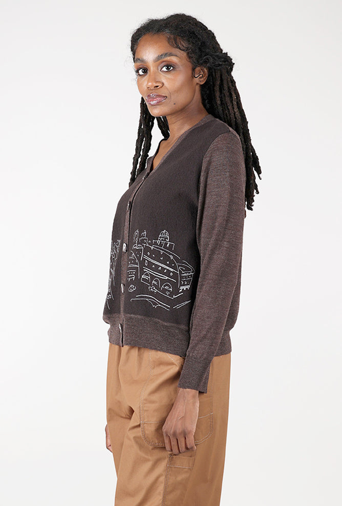 Yoshi Kondo Rain Cardigan, Brown