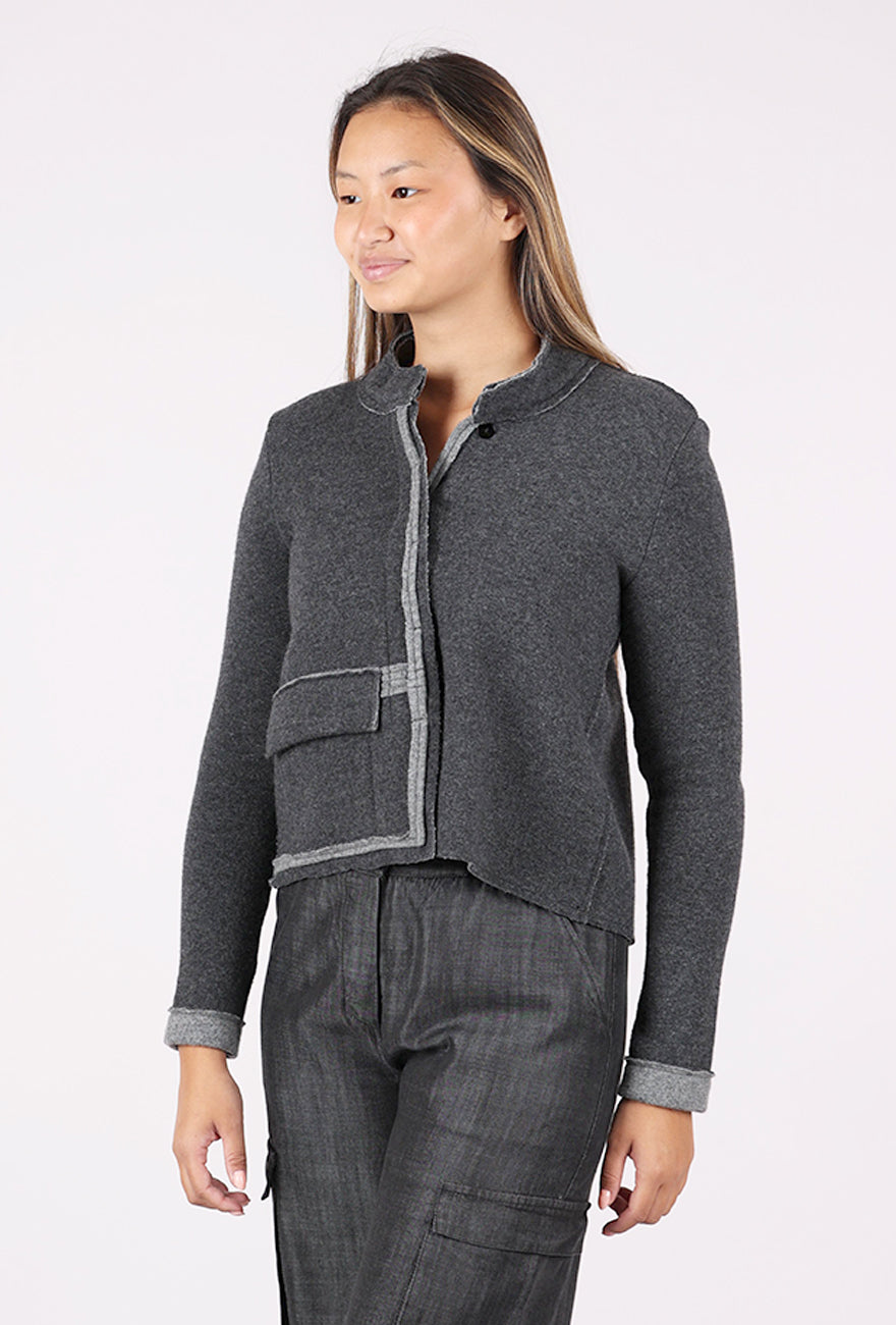 Kedziorek Raw Edges Boiled Wool Jacket, Gray