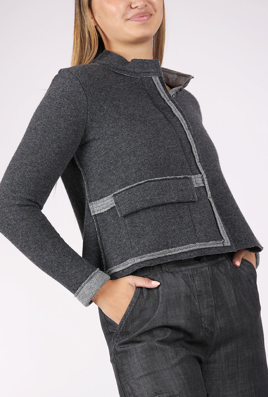 Kedziorek Raw Edges Boiled Wool Jacket, Gray