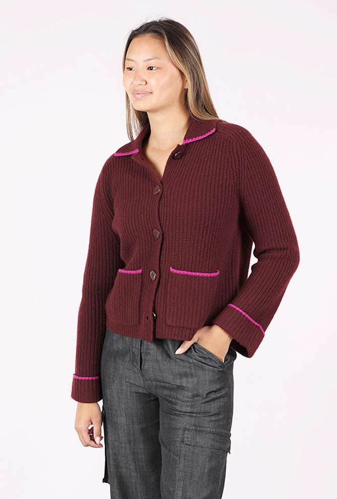 Margaret O'Leary Inverness Jacket, Port/Magenta