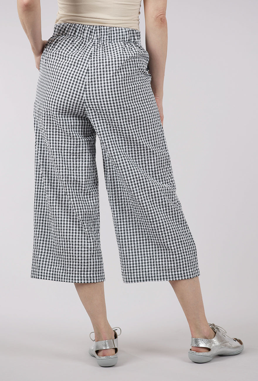 Bibico Carrie Gingham Culottes, Dove Gray