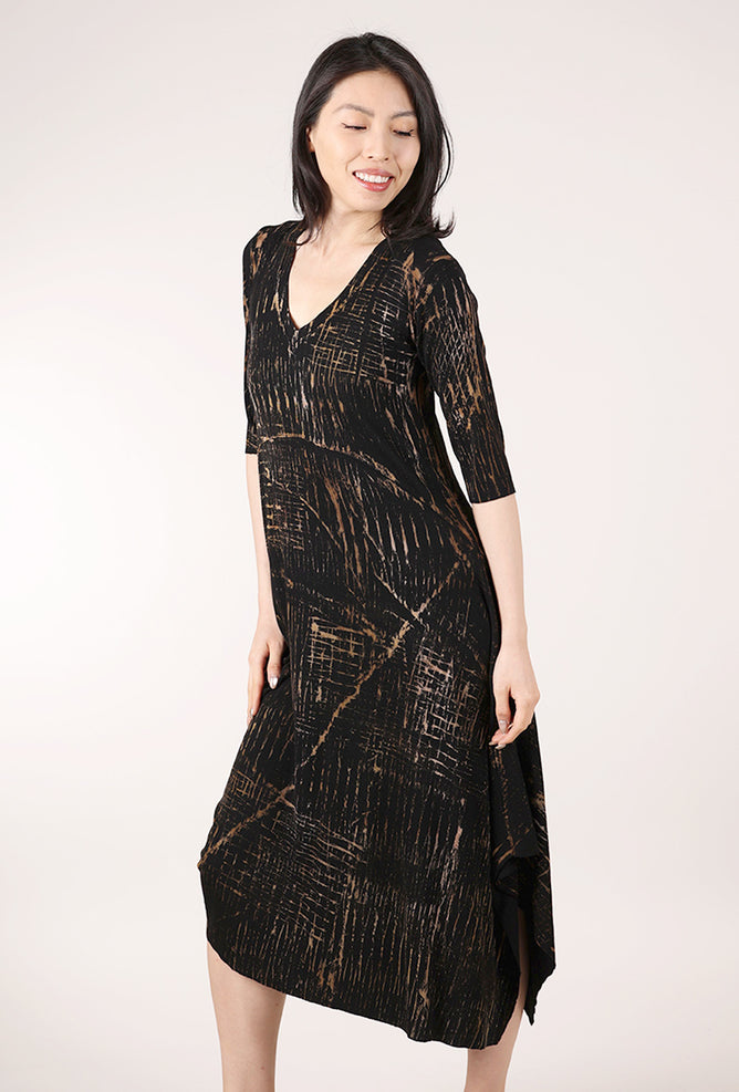 Heyne Bogut Donna Dress, Khaki/Black