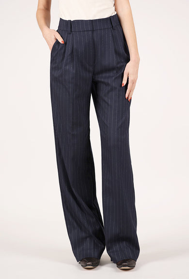 Favorite Daughter The Favorite Pant, Navy Pinstripe