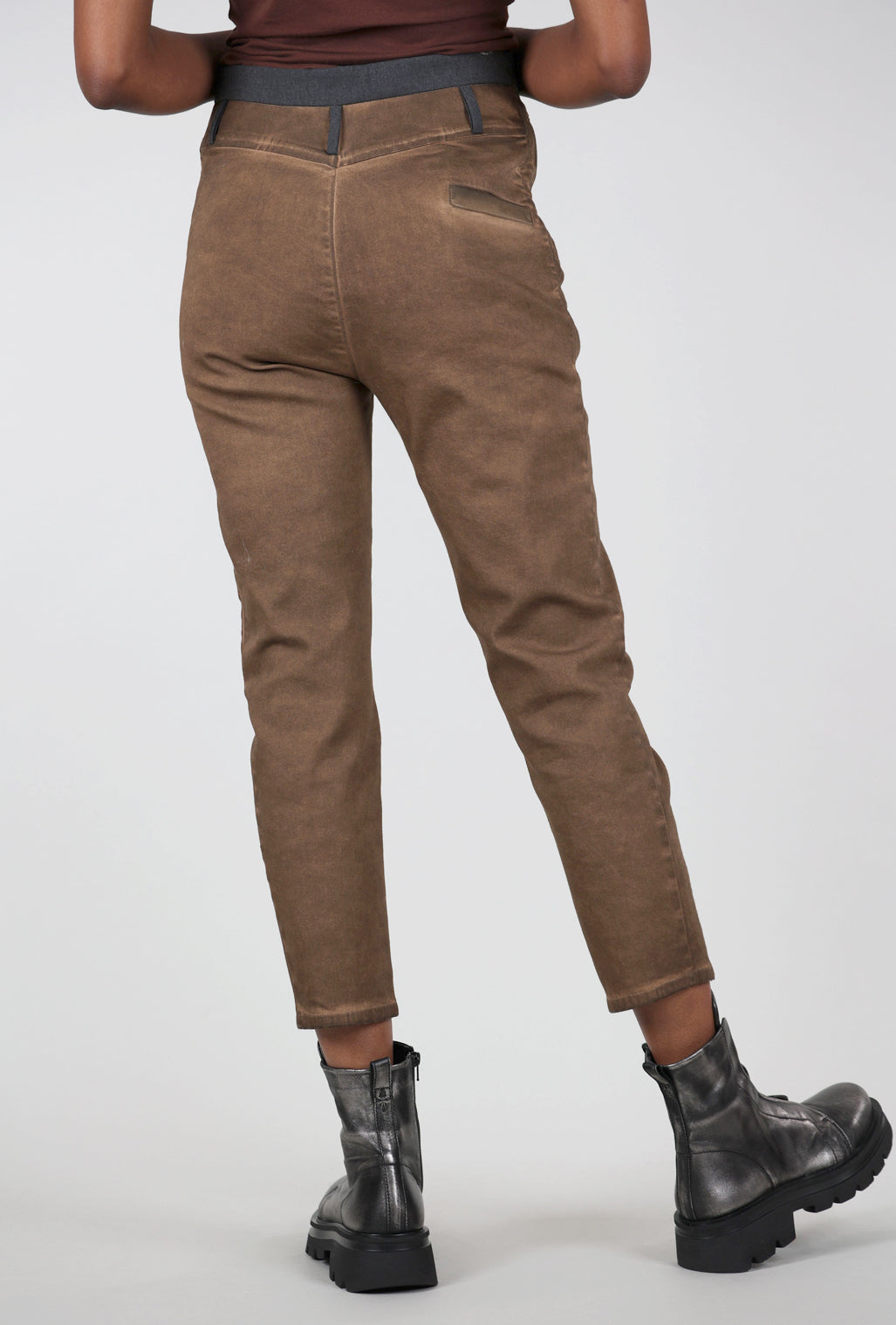 Umit Unal Stitch Detail Denim Trouser, Rust