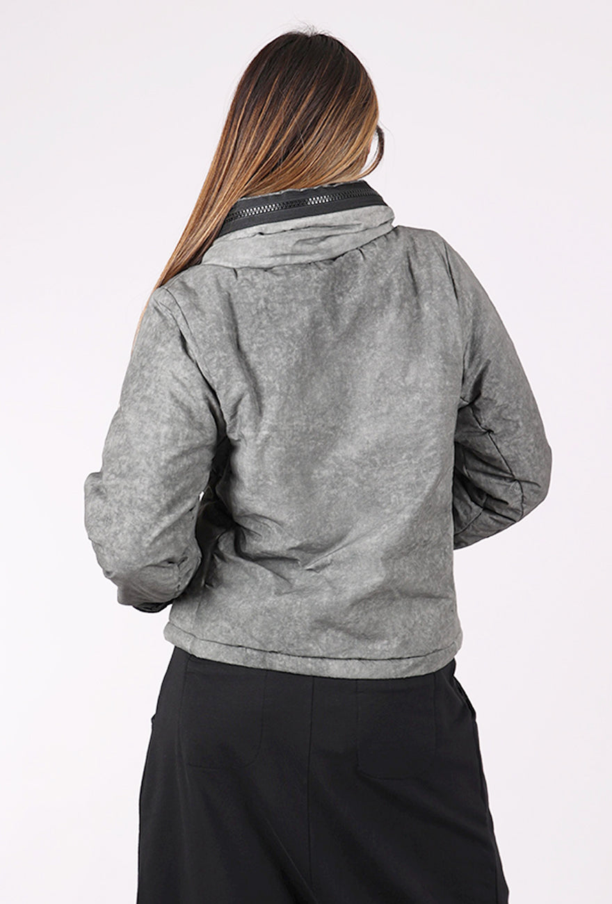 Zilberman Short Moto Puffer, Anthracite