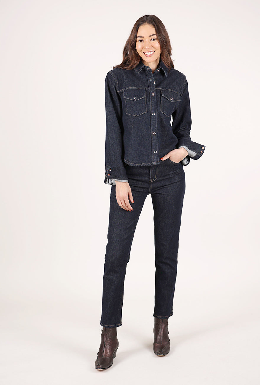 Pistola Thea Shrunken Rinse Shirt, Nightfall