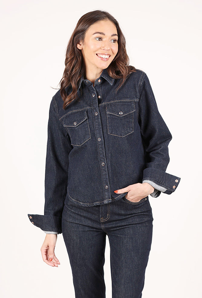 Pistola Thea Shrunken Rinse Shirt, Nightfall