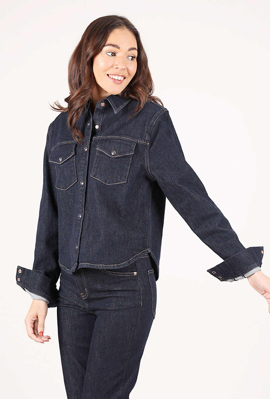Pistola Thea Shrunken Rinse Shirt, Nightfall