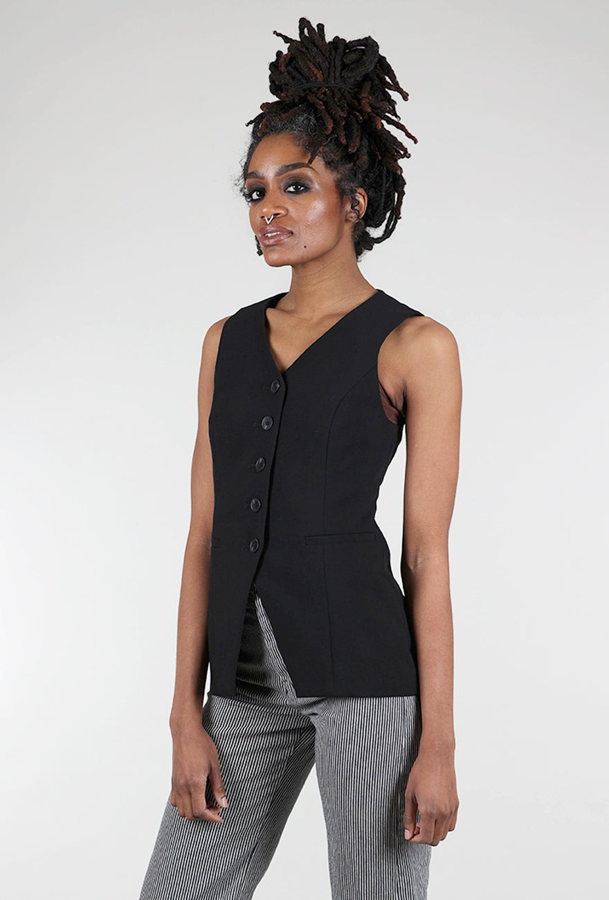 Pistola Lila Fitted Vest, Black
