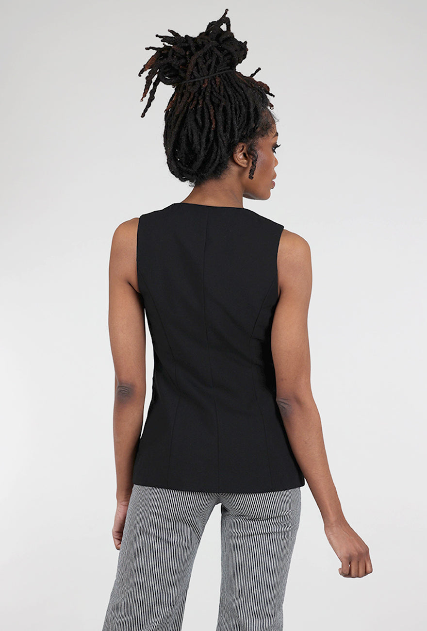 Pistola Lila Fitted Vest, Black