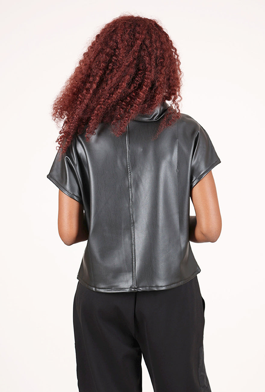 Kozan Suki Top, Black Vegan Leather