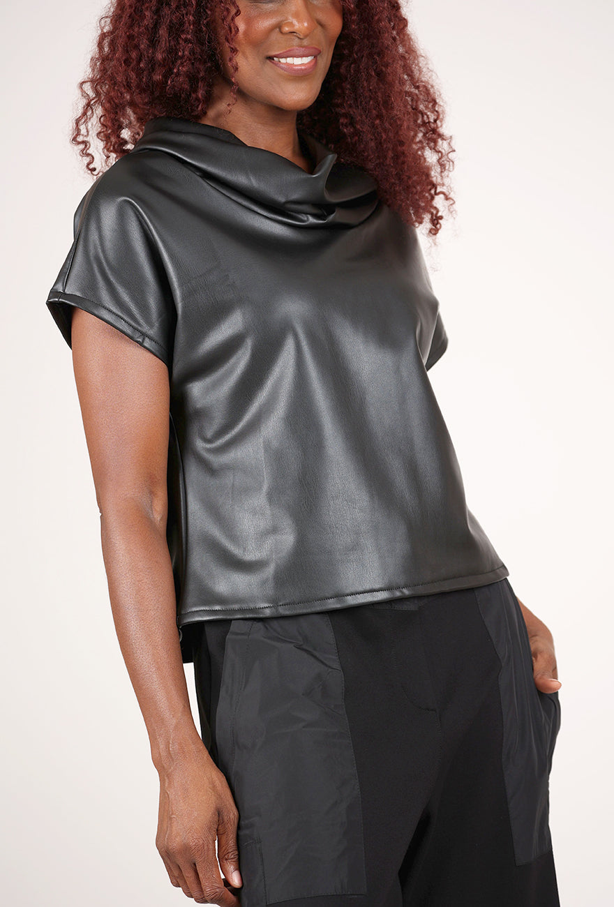 Kozan Suki Top, Black Vegan Leather
