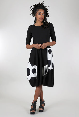 Alembika Why Not Dot Dress, Black/White 