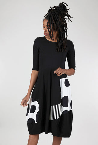 Alembika Why Not Dot Dress, Black/White 