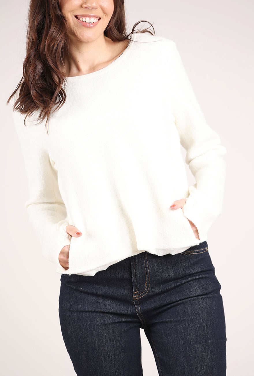 NFP: New Form Perspective Cut Out Strap Jacket, Winter White