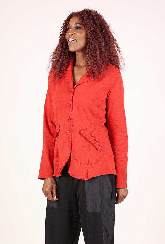Cheyenne Pocket Sweat Blazer, Red