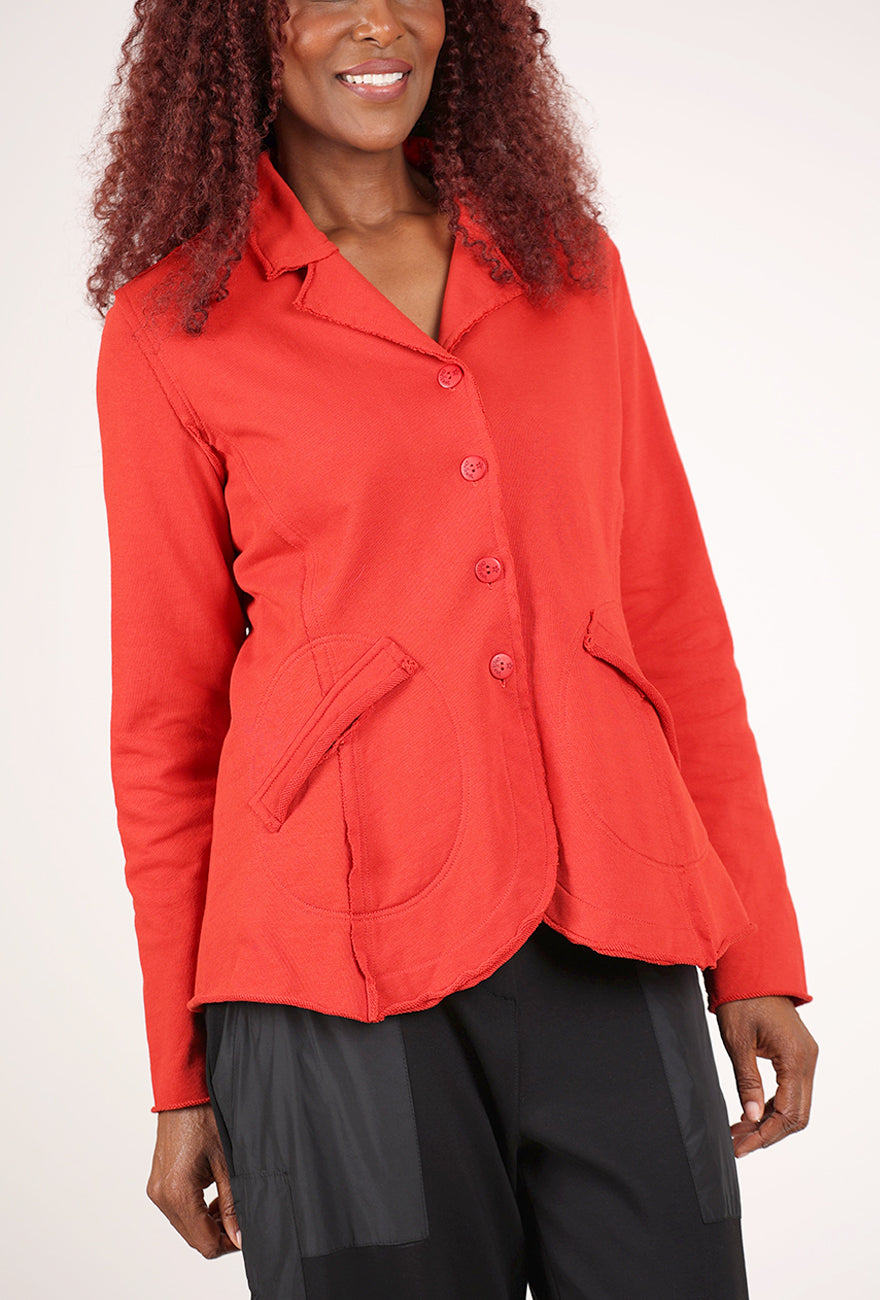 Cheyenne Pocket Sweat Blazer, Red