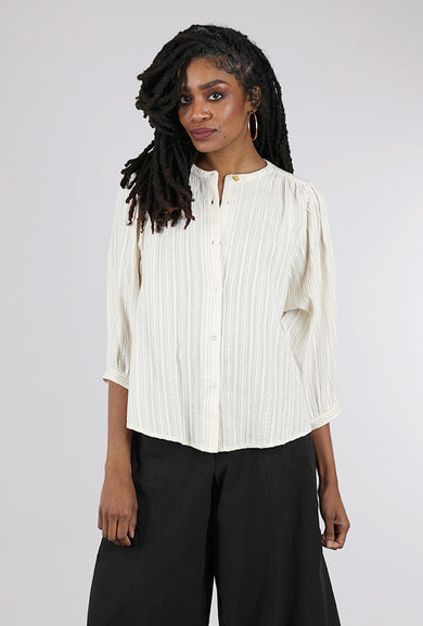 Sessun A View Puff Sleeve Blouse, Sand/Cream