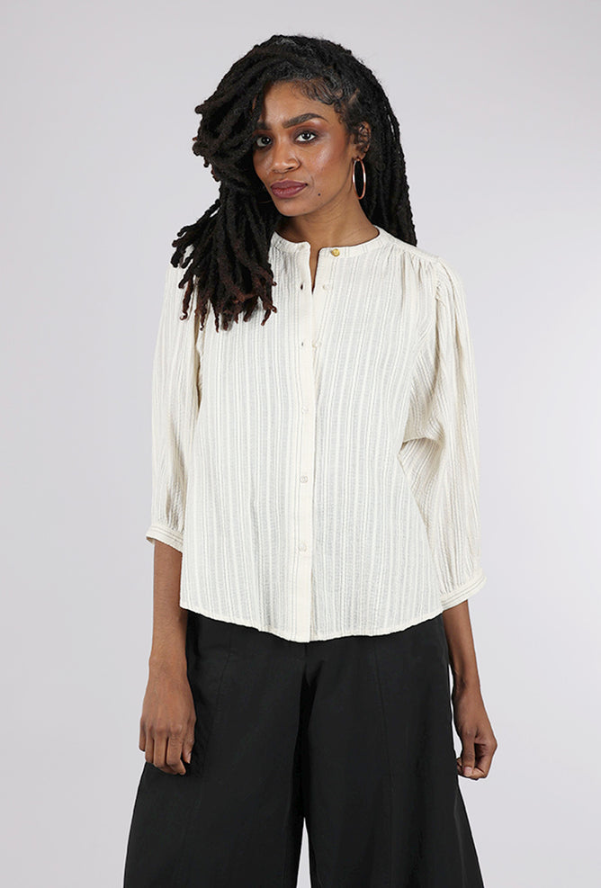 Sessun A View Puff Sleeve Blouse, Sand/Cream