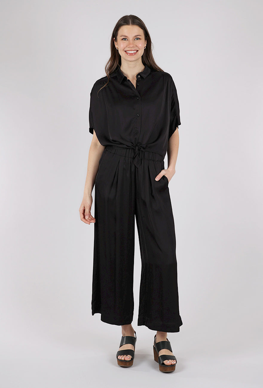 Sessun Alfassa Night Tied Blouse, Black