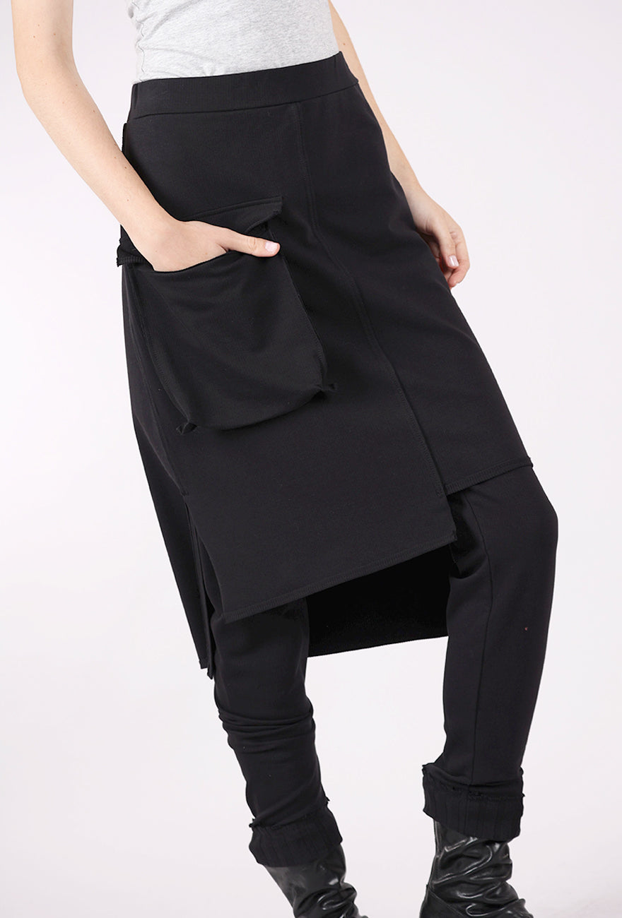 Kedziorek Fleece Skirt over Pants, Black