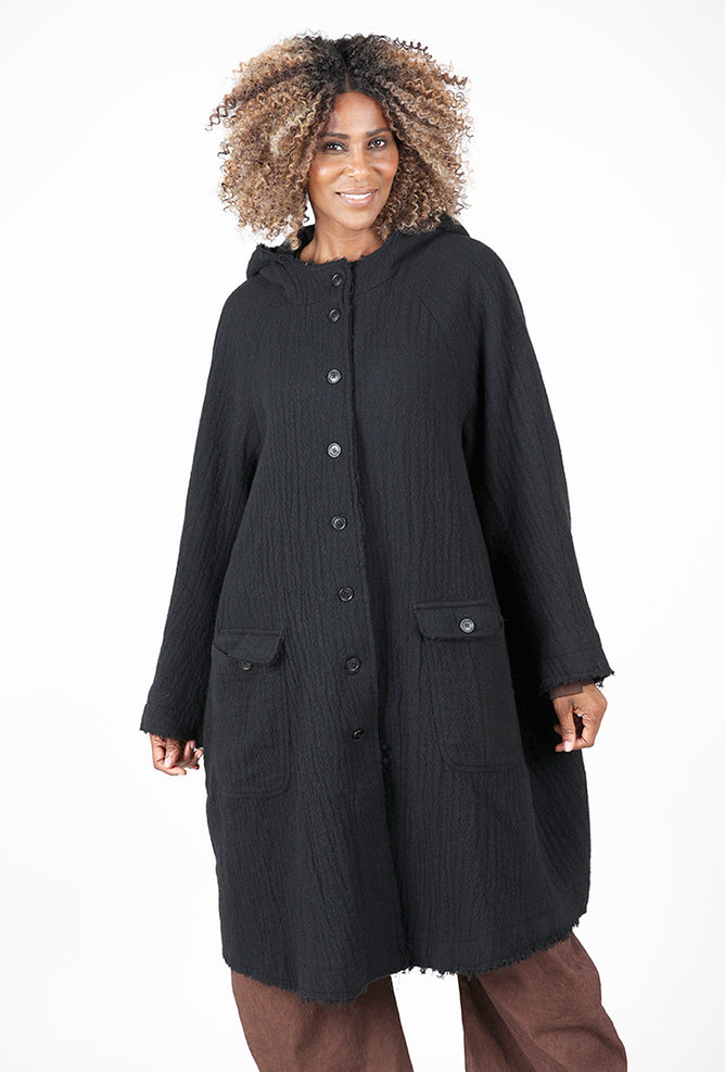 Rundholz Splendid Wool Coat, Black