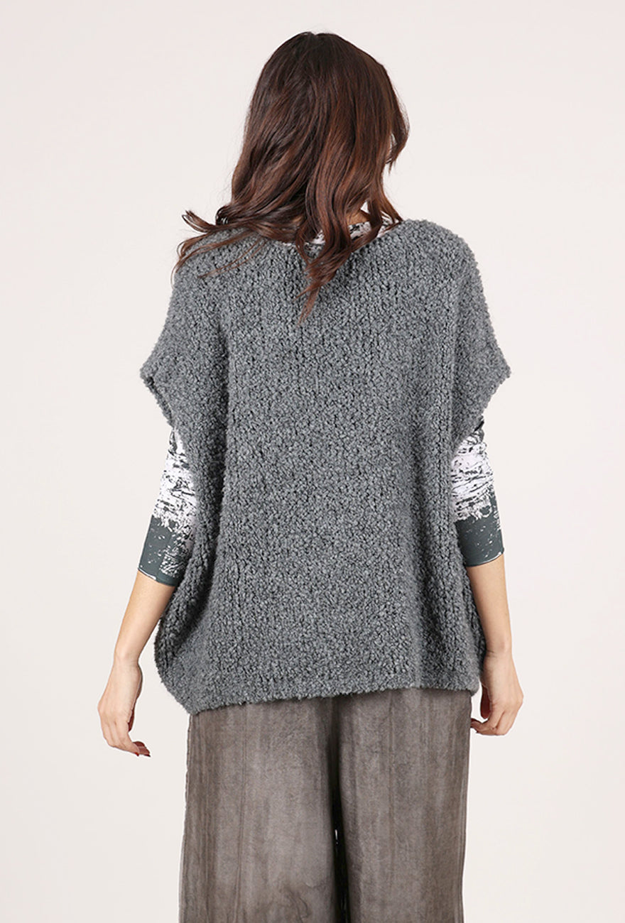 Avolto Woolly Cardie Vest, Gray
