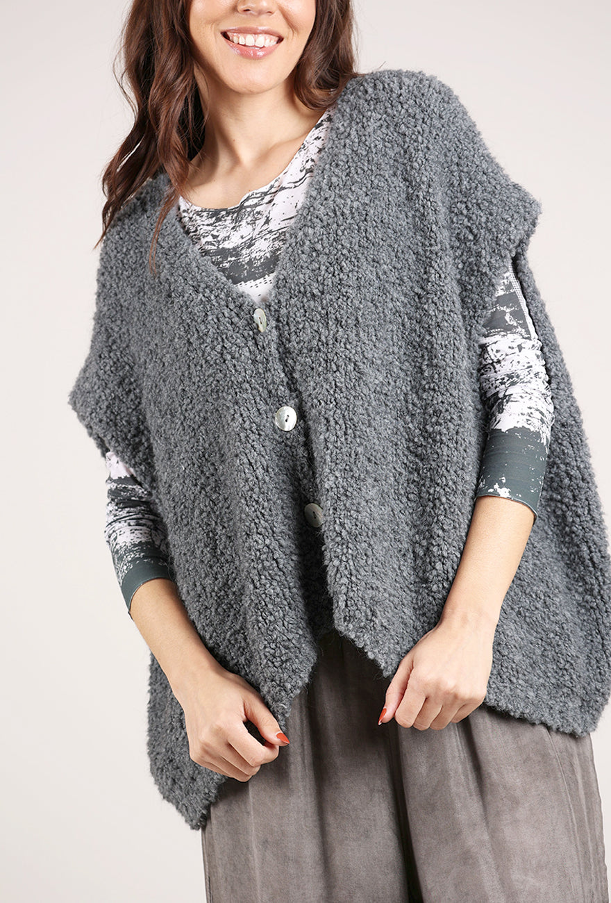 Avolto Woolly Cardie Vest, Gray