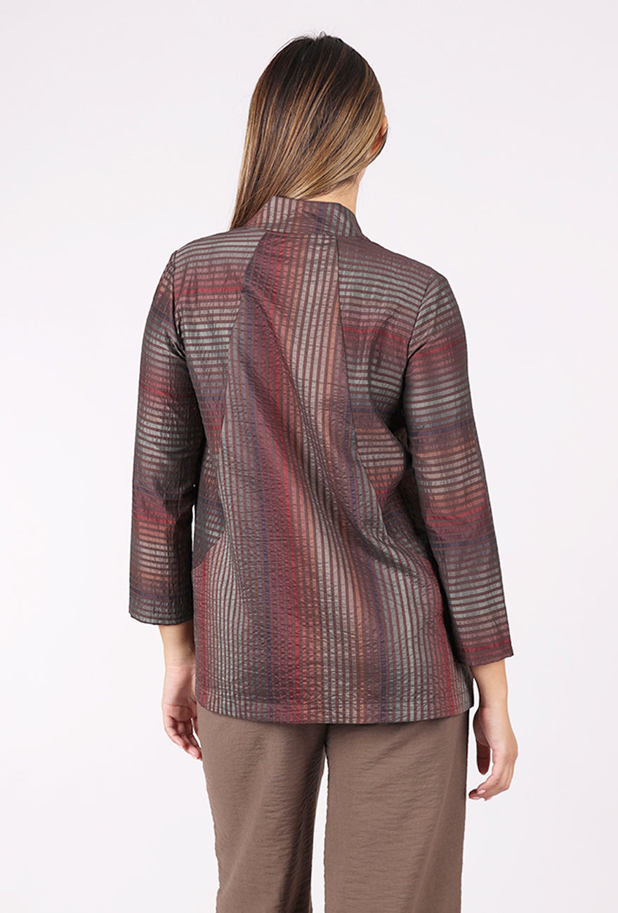 Niche Shimmer Stripe Highline Jacket, Brown