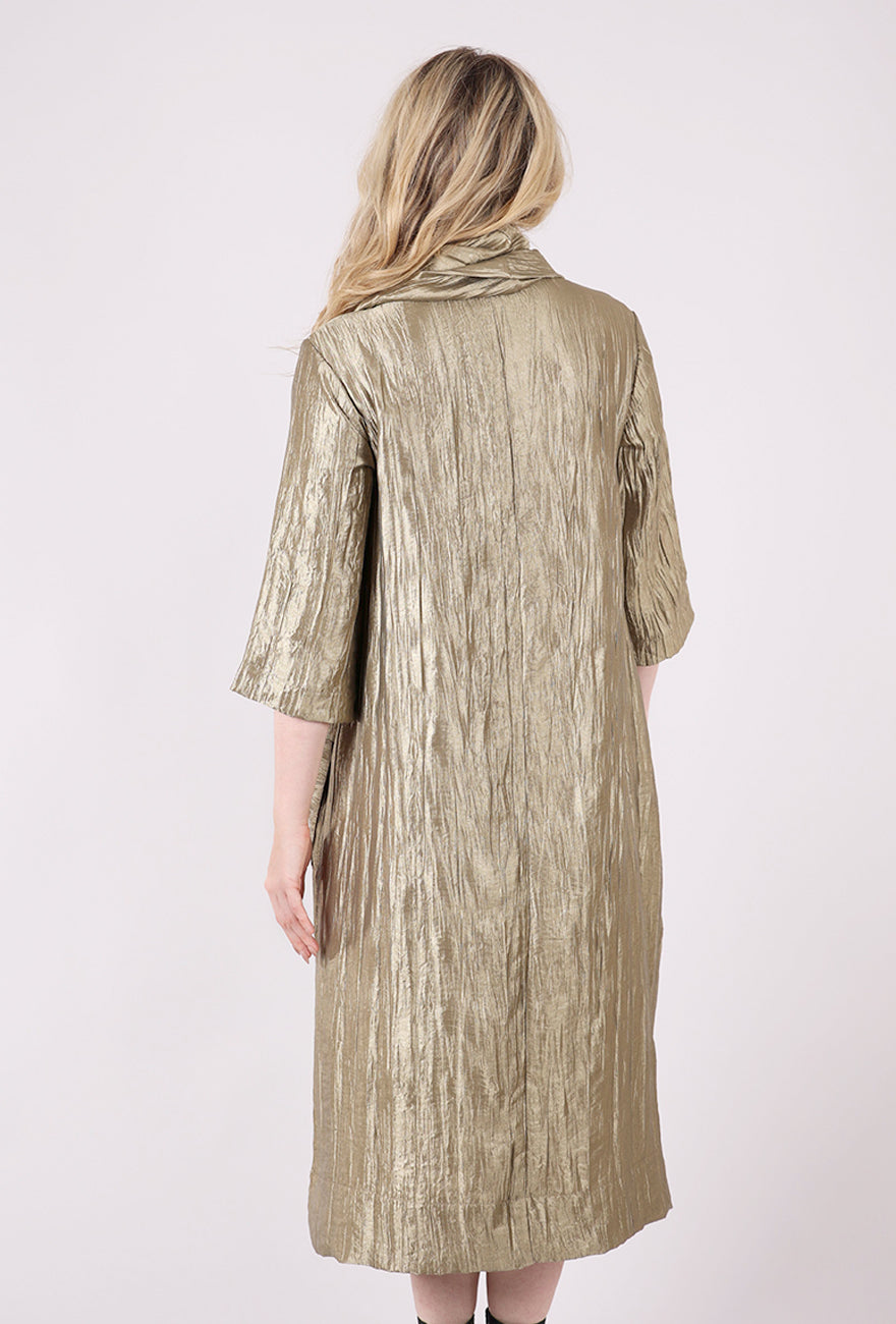 Ozai Artful Shimmer Dress, Golden