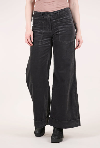 Hannes Roether Velvet Flare Pant, Gray