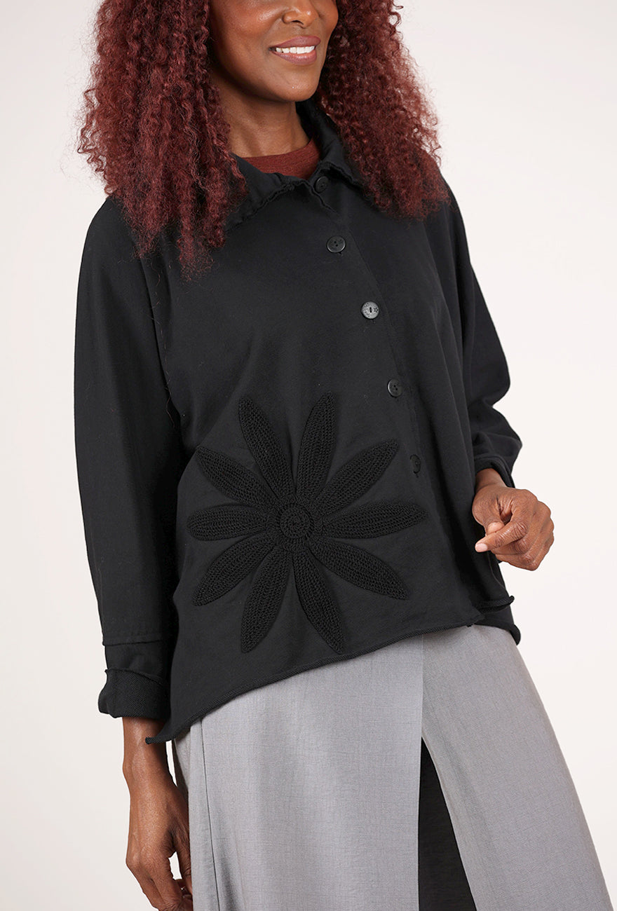 Cheyenne Applique Dolman Jacket, Black