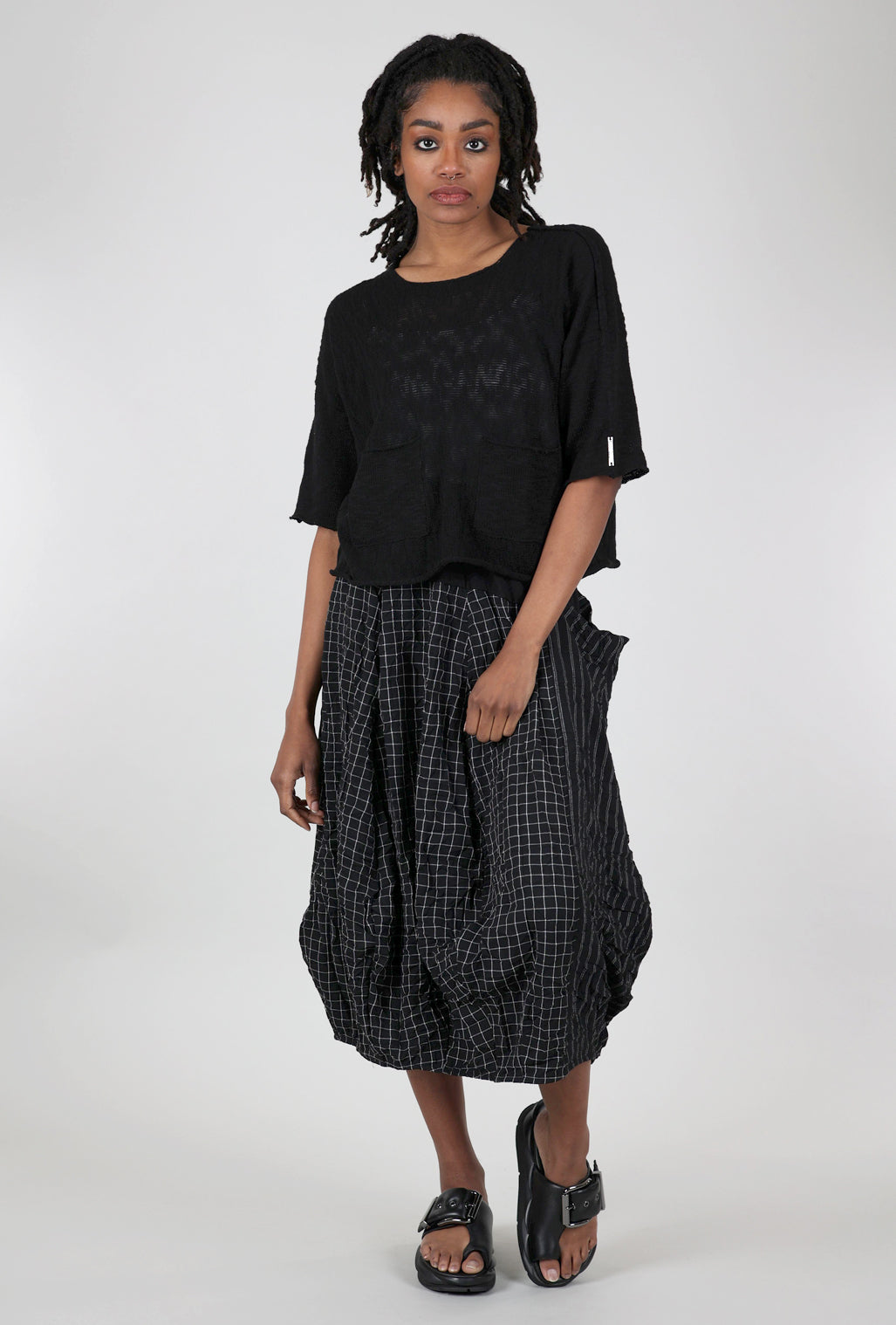 Paper Temples Reverse Sweater, Black